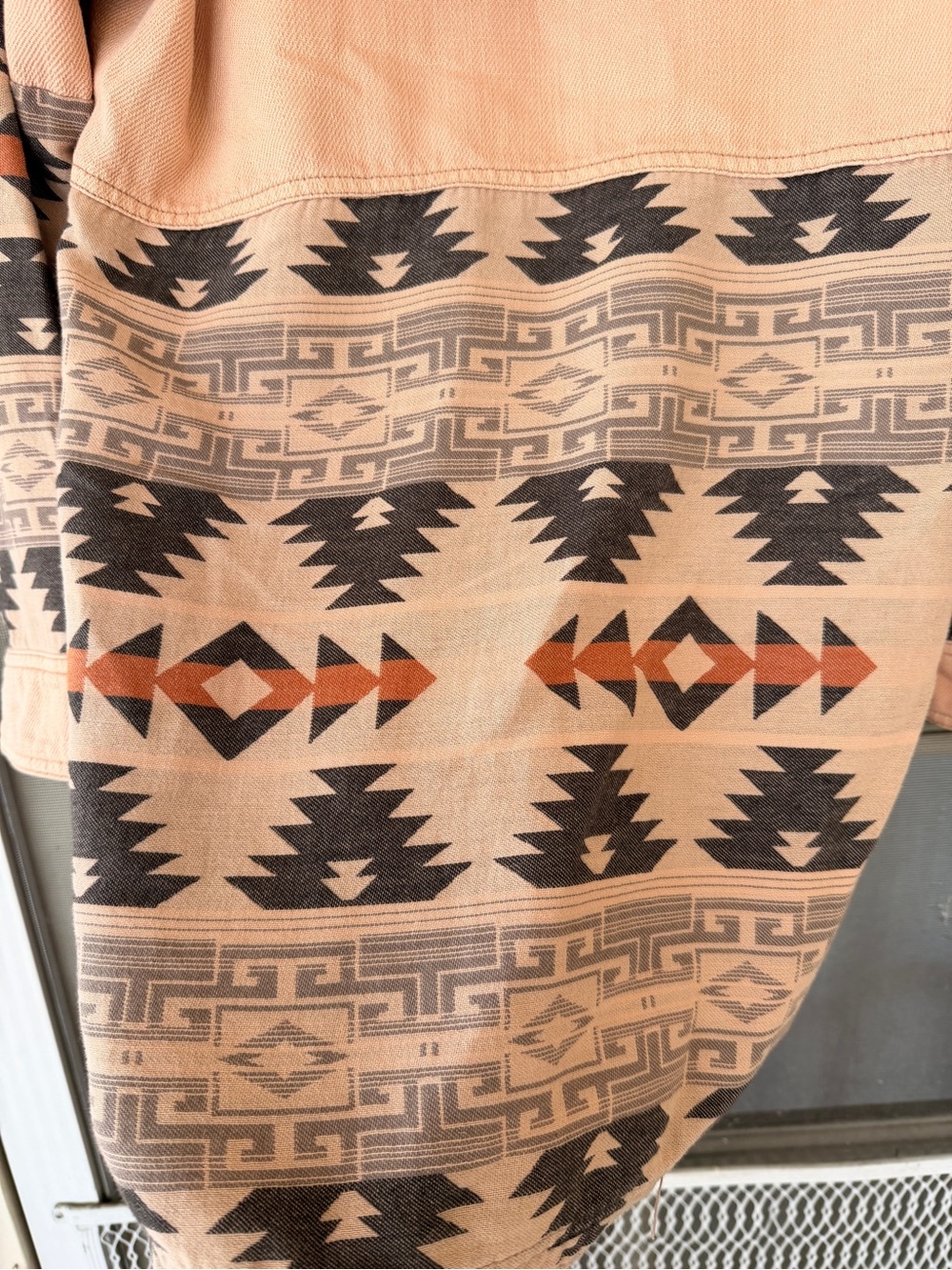 We the free aspen hooded jacket shacket Pink Aztec Sleeve Button-Up Shirt Jacket - Picture 8 of 9